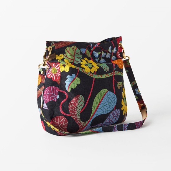 NWT SVENSKT TENN Josef Frank Fabric Textile Linen Shoulder Crossbody Bag 12"x13" - Picture 2 of 4